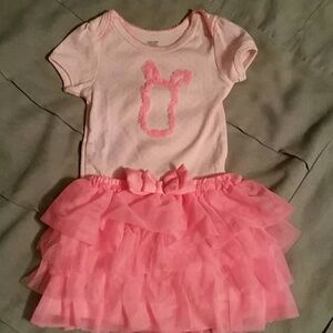 Carters Infant Girls Sz 3=6mths Easter Onsie set